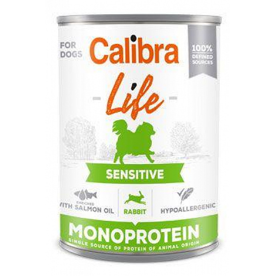 Calibra Dog Life konserwa.Sensitive Rabbit 400g