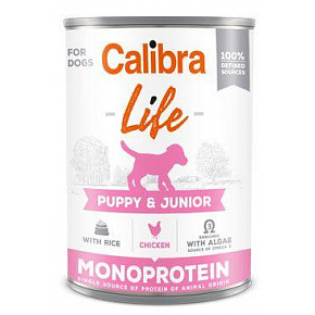Calibra Dog Life konserwa.Puppy&Junior Kurczak&ryż 400g