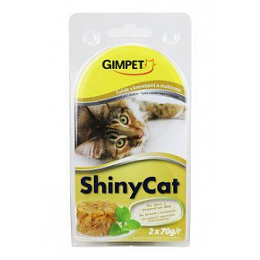 Gimpet ShinyCat puszka. tuńczyk&krewetki&maltoza 2x70g
