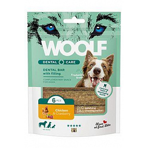 WOOLF Dental Care Bar z kurczakiem i żurawiną 108g/6szt.