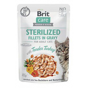 Brit Care Cat Fillets in Gravy Steril. Skłonność.Turcja 85g