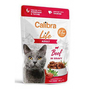 Calibra Cat Life saszetka Adult Beef in gravy 85g