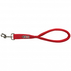 Krótkie smycz PREMIUM, M-XL: 37 cm/25 mm, czerwona