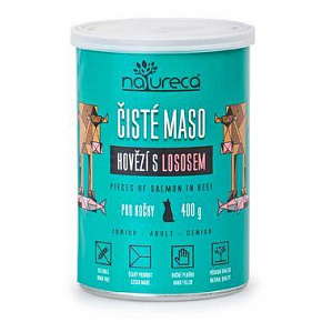 NATURECA konserwa. wołowina z łososiem dla kotów 400g NATURECA konserwa. wołowina z łososiem dla kotów 400g