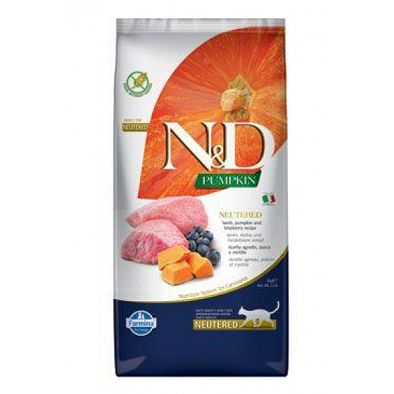 N&D Pumpkin CAT Neutered Jagnięcina & Borówka 5kg