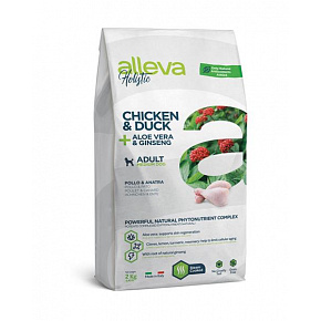 Alleva HOLISTIC dog adult medium kurczak i kaczka 2 kg