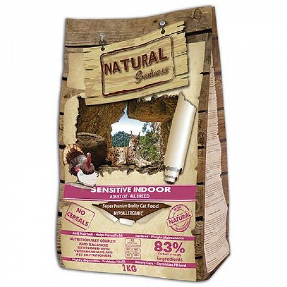 Natural Greatness Sensitive Indoor Cat Recipe /kurczak, indyk/ 2 kg