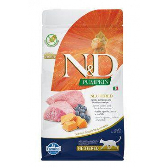 N&D Pumpkin CAT Neutered Jagnięcina & Borówka 1,5kg