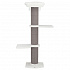 Drapak ACADIA, 3 słupki, montowany do ściany, 160 cm, szary