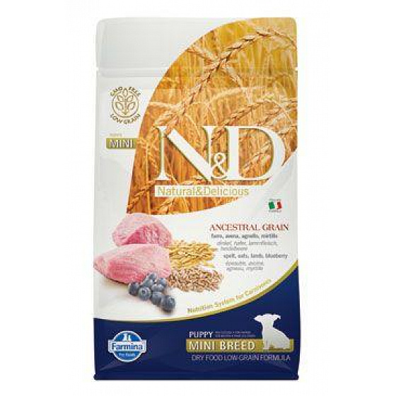 N&D LG DOG Puppy Mini Jagnięcina & Borówka 800g