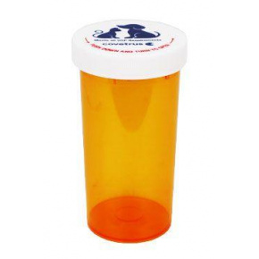 Butelka na leki z zakrętką, plastikowa, żółta 160ml 10 sztuk CVET