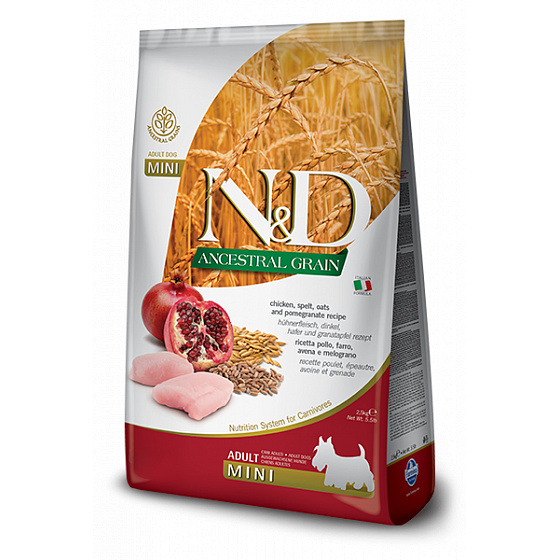 N&D LG DOG Adult Mini Kurczak & Granat 7kg