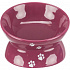 Podwyższona ergonomiczna miska ceramiczna, 0.15 l/o 13 cm, bordowy