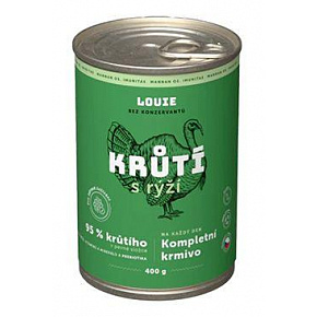 Louie Dog konserwa. Indyk z ryżem i prebiotykami 400g