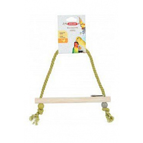 Drewniana huśtawka dla ptaków z liną 27cm Zolux