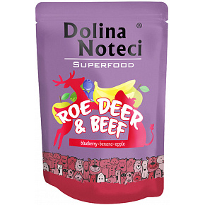 DOLINA NOTECI SUPERFOODS sarnina i wołowina saszetka dla psów 300 g