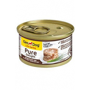 GimDog Pure Delight konserwa. kurczak z wołowiną 85g