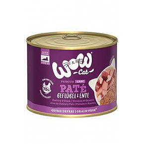 WOW Cat konserwa. Senior Paté z drobiu z kaczką 200g