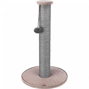 Drapak LIVIA z pluszową kulką, 64 cm, sizal/plusz, stary róż