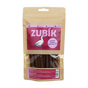 Przysmak ZUBÍK Kacze pałeczki ze spiruliną 200g