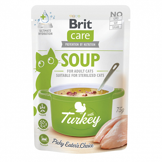 Brit Care Cat Soup z indykiem 75g