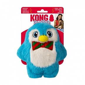 Zabawka Kong Dog Holiday KONG Holiday Snuzzles Penguin, pluszowa, niebieska S
