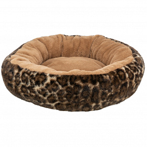 SOFT Edition okrągłe legowisko LEO z brzegiem, ø 50 cm, brązowy/leopardzi