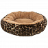 SOFT Edition okrągłe legowisko LEO z brzegiem, ø 50 cm, brązowy/leopardzi