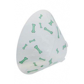 Kołnierz ochronny BUSTER plastikowy Bone zielony 15cm