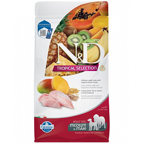 N&D TROPICAL SELECTION DOG Adult M/L Kurczak 2kg N&D TROPICAL SELECTION DOG Adult M/L Kurczak 2kg