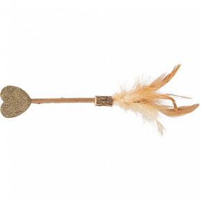 Lizak SERCE z Matatabi i piórami, 23 cm Lizak SERCE z Matatabi i piórami, 23 cm