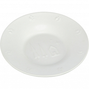 Świąteczna ceramiczna miska, 0.2 l/o 16 cm, biała