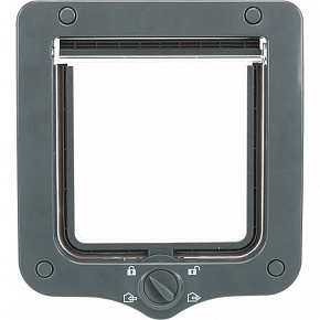 Drzwiczki dla kota, 4-kierunkowe, 20x22cm, szare Drzwiczki dla kota, 4-kierunkowe, 20x22cm, szare