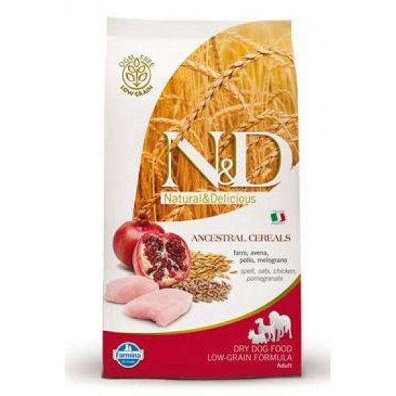 N&D LG DOG Adult Mini Kurczak & Granat 2,5kg