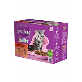 Whiskas saszetka Core Junior klasyczna.wybór w soku 12x85g