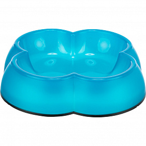 Plastowa miska czterolistna z gumą, 0,25 l/14 cm Plastowa miska czterolistna z gumą, 0,25 l/14 cm