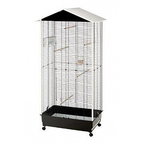 Woliera NOTA 76,5x57x161,5cm dla małych ptaków czarna FP