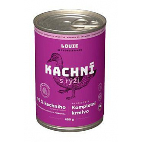 Louie Dog konserwa. Kaczka z ryżem i prebiotykami 400g