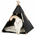 Namiot TIPI - schronienie w kształcie tipi, 55 x 65 x 55 cm, filc/drewno, antracyt