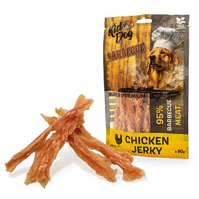KIDDOG SUPER PREMIUM piersi z kurczaka Barbecue, skręcone paski 80 g