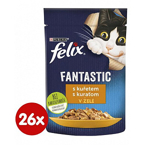 Nestlé FELIX Fantastic cat kurczak w galarecie saszetka 26x85 g