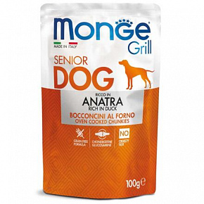 MONGE GRILL SENIOR saszetka z kaczką dla starszych psów 100 g