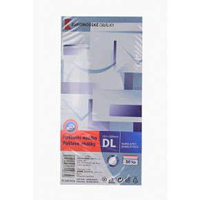 Koperta długa biała samoprzylepna DL 50 sztuk 110x220mm