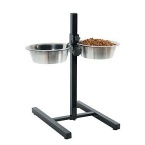 Miska nierdzewna stojak regulowany+2 miski pies 1,5l Zolux Miska nierdzewna stojak regulowany+2 miski pies 1,5l Zolux