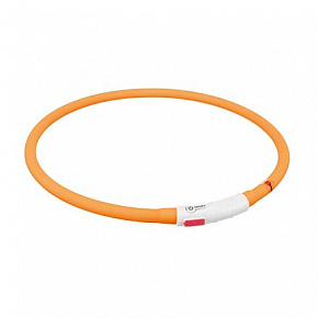 Obroża świecąca USB XS-XL 70 cm / 10 mm, pomarańczowa