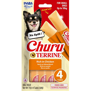 Churu Dog Terrine kuřecí plemena S 4x15g