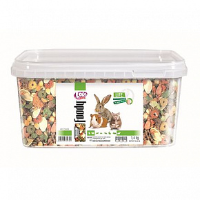 LOLO Foody - egzotyczny mix kompl. karma dla gryzoni wiaderko 1,4 kg
