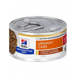 HILLS Diet Feline Stew c/d Urinary Stress z Kurczakiem i Warzywami puszka 82 g HILLS Diet Feline Stew c/d Urinary Stress z Kurczakiem i Warzywami puszka 82 g