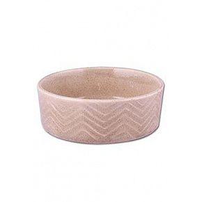 Miska ceramiczna Zig Zag 12cm piaskowa 0,34l