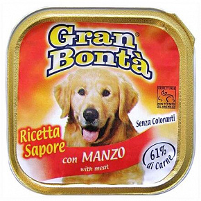 GRAN BONTA pasztet z wołowiną dla psów 150g